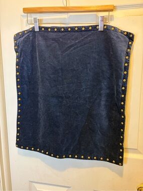 West Elm Studded Velvet Navy Pillow Sham 20x20
